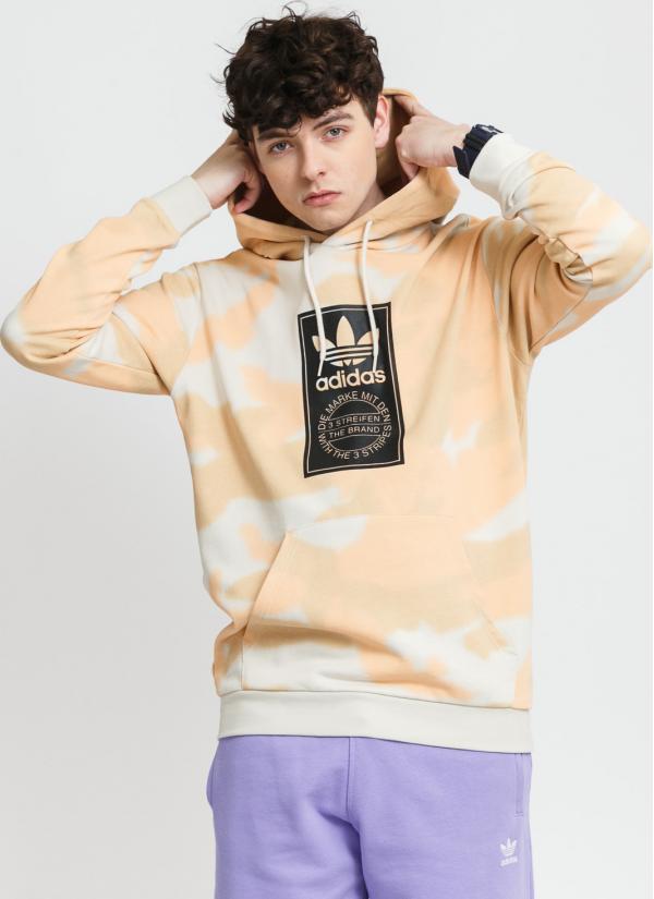 adidas Originals Camo AOP Hoodie krémová / oranžová / světle hnědá