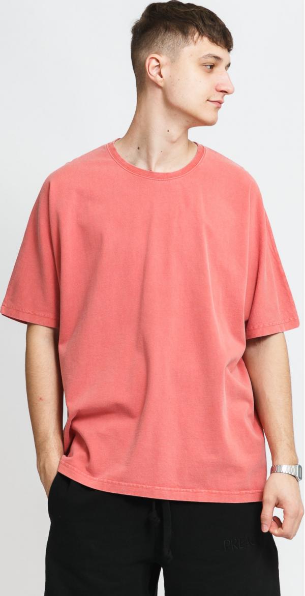 PREACH Overdropped Tee tmavě růžové