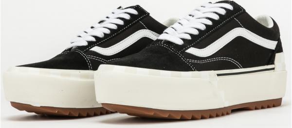 Vans Old Skool Stacked (suede canvas) black / blanc de blanc