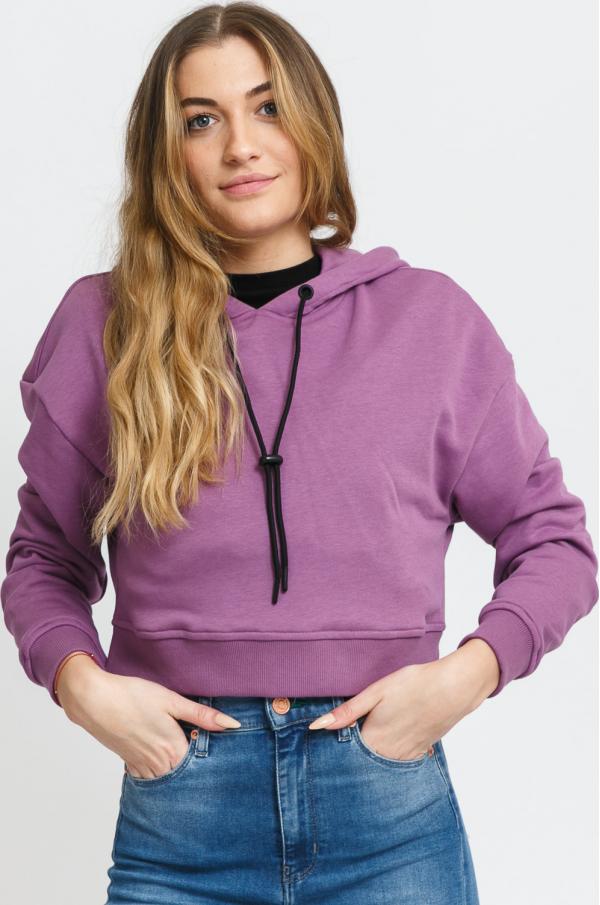 Urban Classics adies hort Terry Hoody fialová