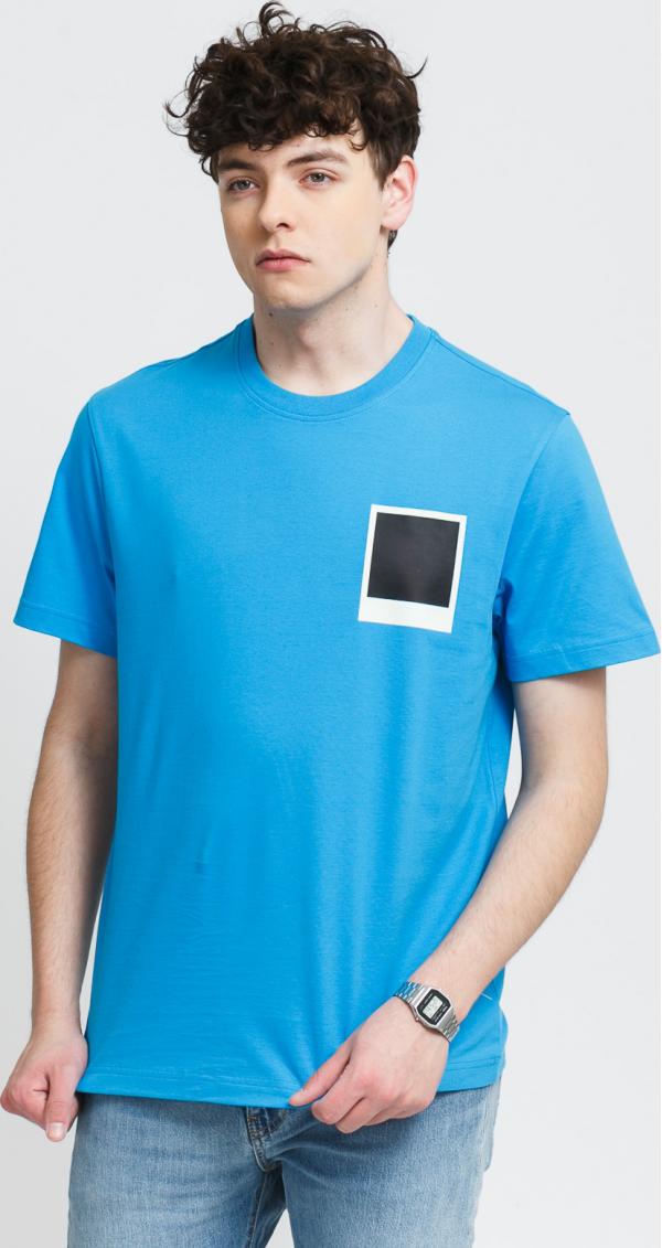 LACOSTE en’s acoste x Polaroid Breathable Thermosensitive Badge T-shirt modré