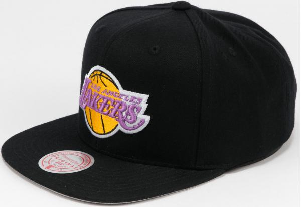 Mitchell & Ness Wool Solid Snapback LA Lakers černá / šedá