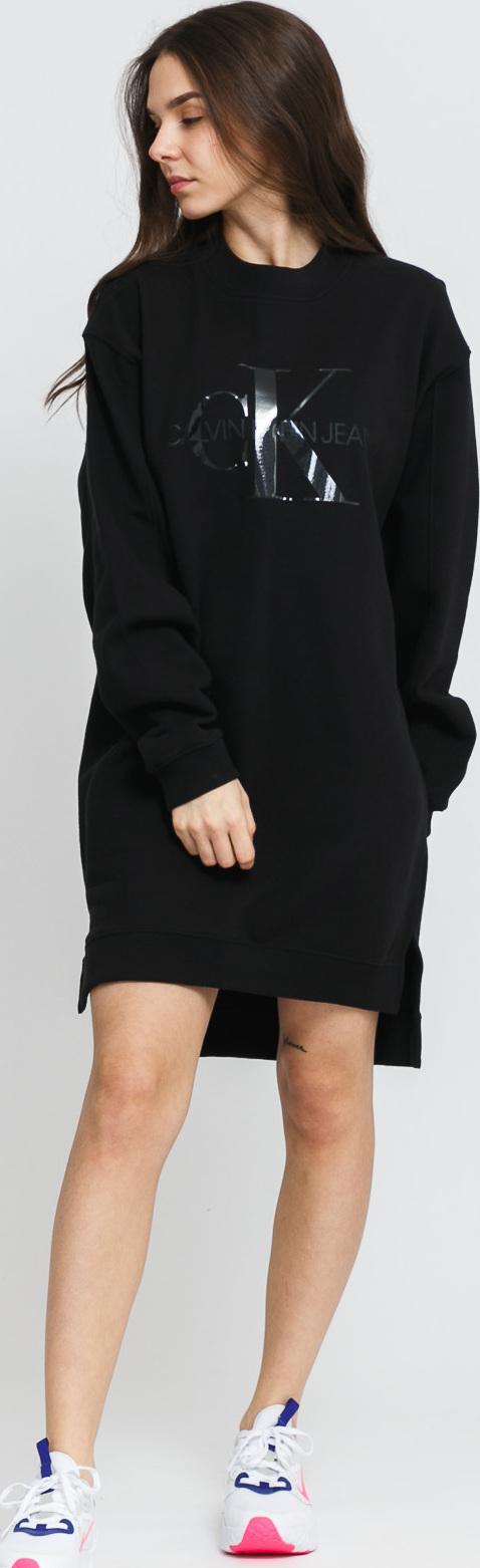 CALVIN KLEIN JEANS W Tonal Monogram HWK Dress černé