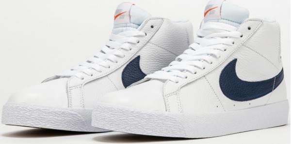 Nike SB Zoom Blazer Mid ISO white / navy - white - safety orange