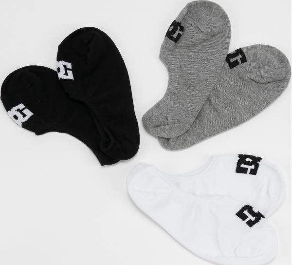 DC SPP DC Liner Socks 3Pack černé / bílé / melange šedé
