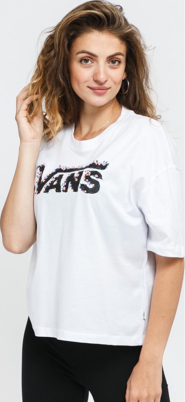 Vans W Rose Garden Boxy Tee bílé