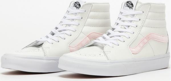 Vans Sk8-Hi (velvet sidestrap) powder pink / true white