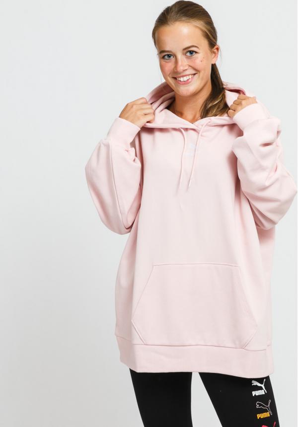 Puma Classic Oversized Hoodie světle růžová