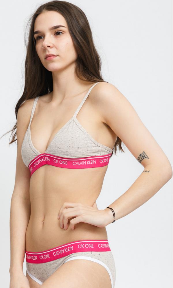 Calvin Klein CK ONE Unlined Triangle melange světle béžové