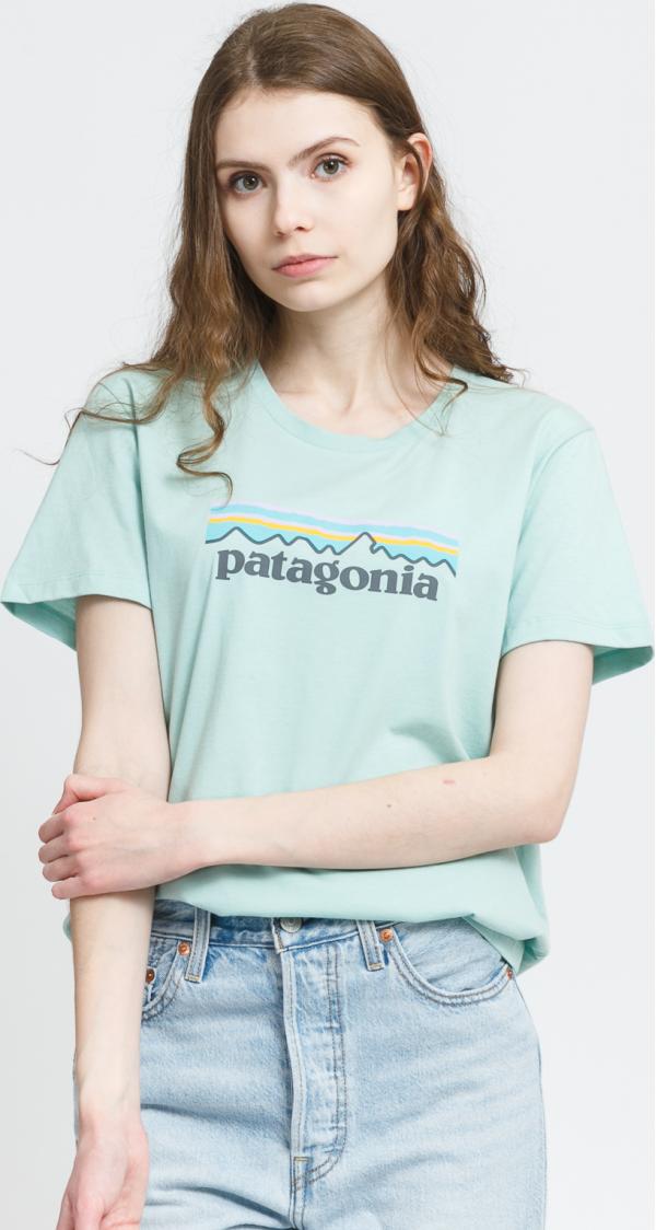 Patagonia W's Pastel P-6 ogo Organic Crew Tee mentolové