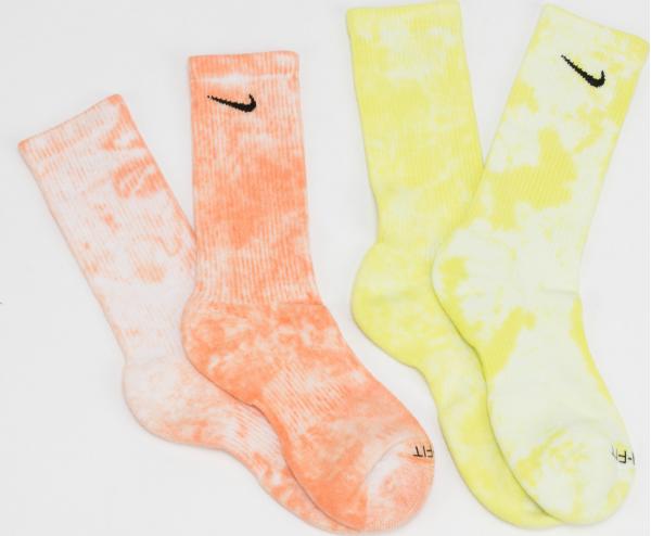 Nike U NK Everyday Plus Cush Crew ocks 2Pack žluté / oranžové