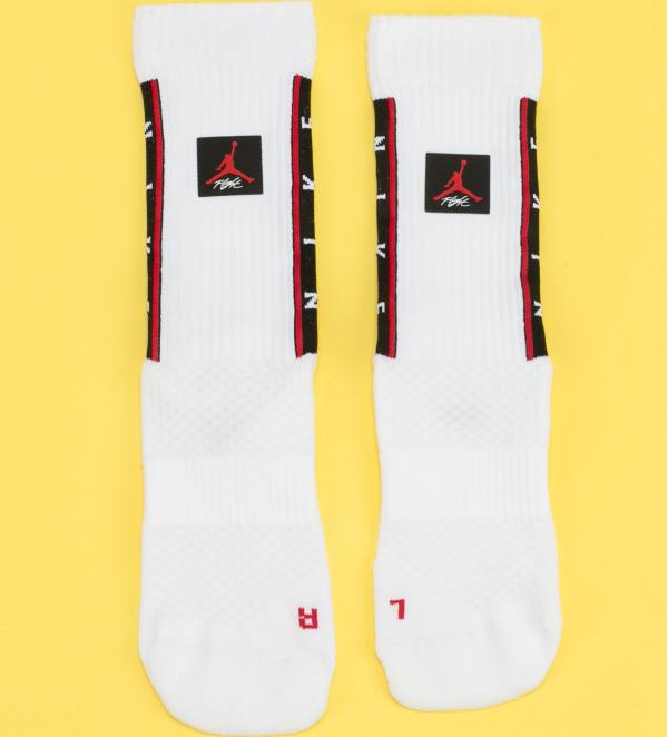 Jordan U J Legacy Crew Flight Socks bílé