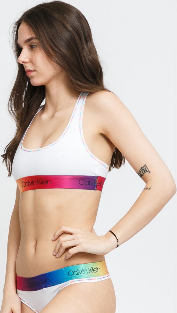 Calvin Klein Pride Unlined Bralette bílé