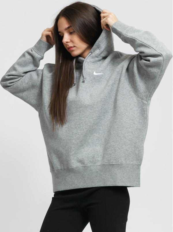 Nike W NW Hoodie Fleece Trend melange šedá