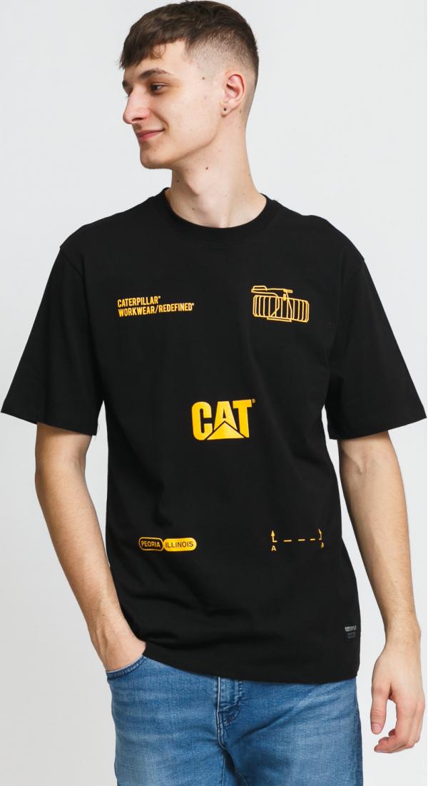 CATERPILLAR CAT Machinery Tee černé