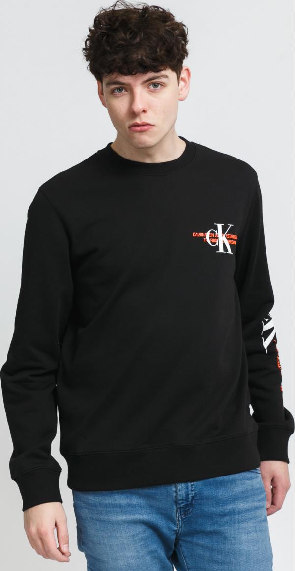 CALVIN KLEIN JEANS  CK Urban Graphic ogo Crew černá