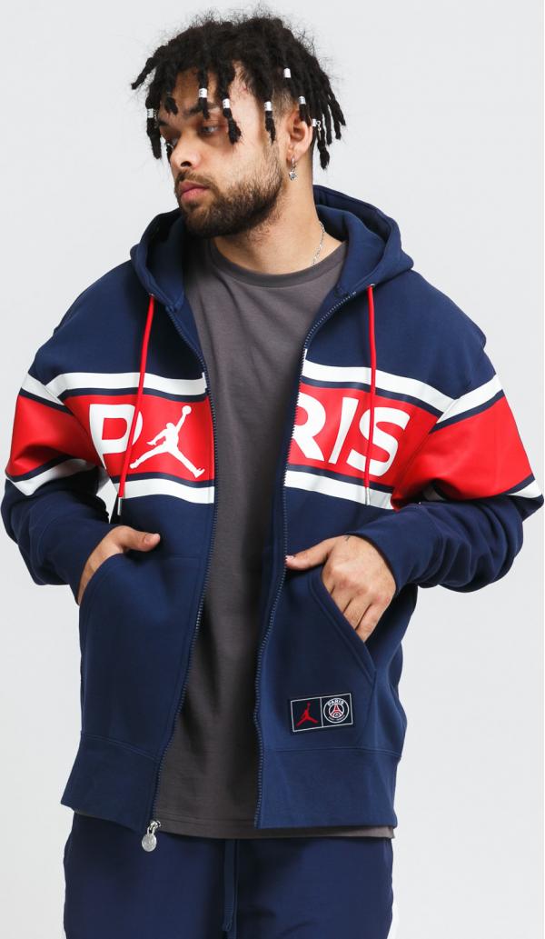 Jordan M J PSG Fleece FZ navy / červená / bílá