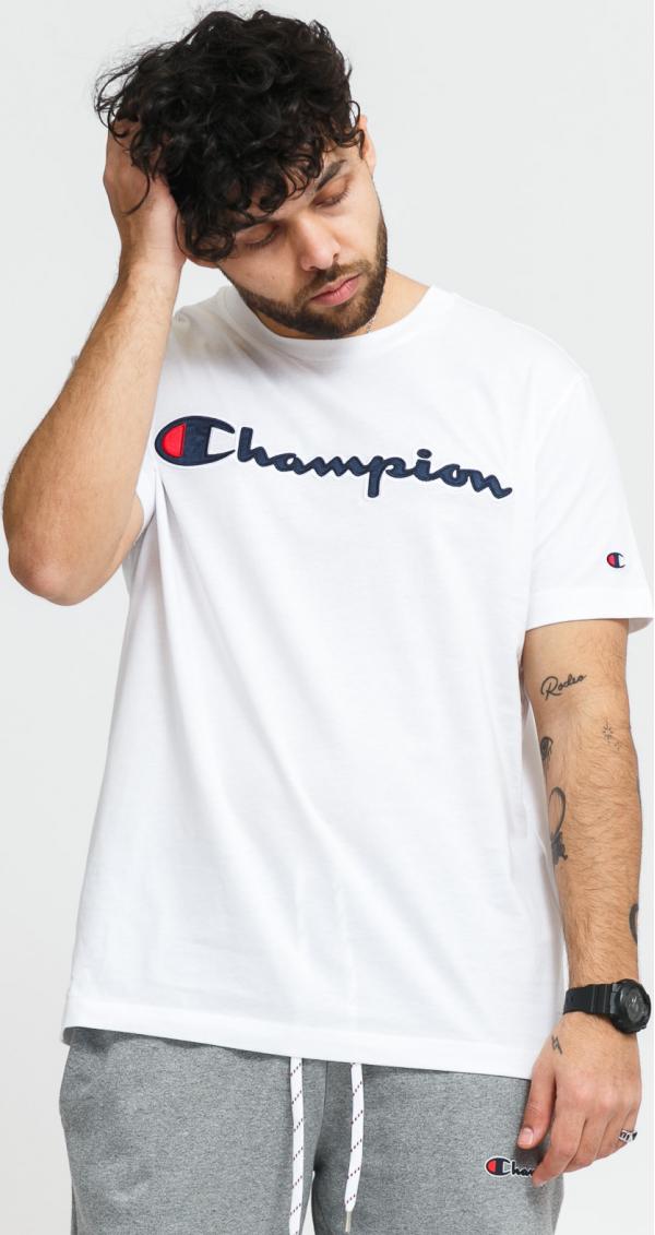 Champion ogo Crew Neck Tee bílé
