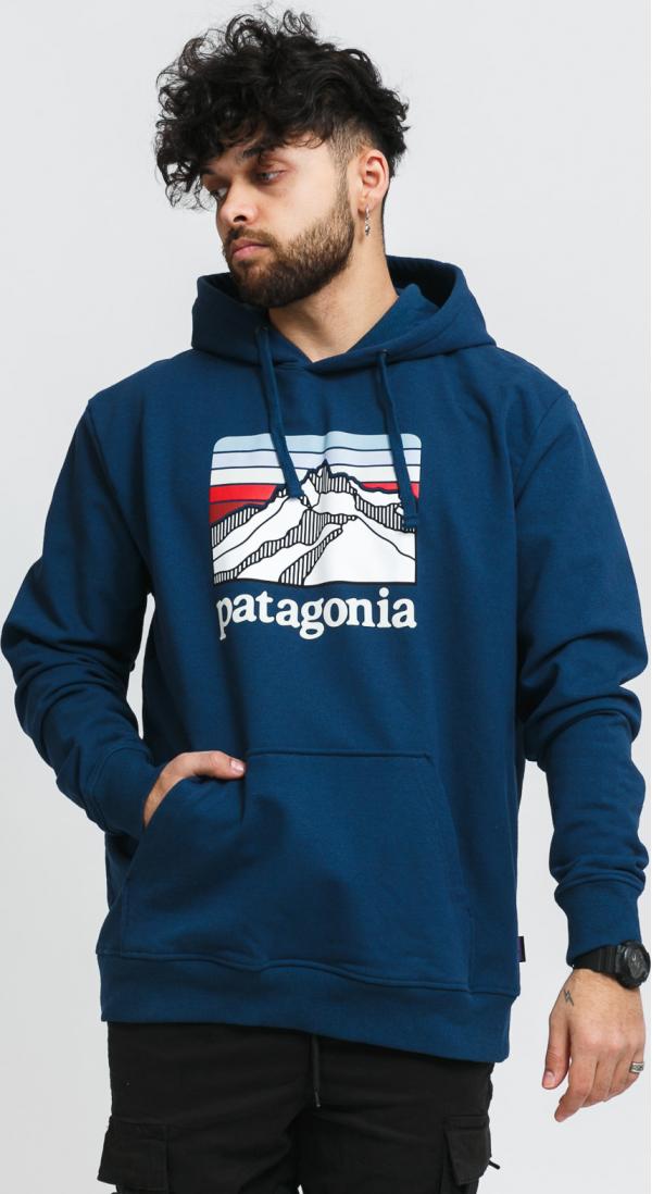 Patagonia M's Line Logo Ridge Uprisal Hoody tmavě tyrkysová