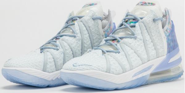 Nike Lebron XVIII blue tint / white - clear