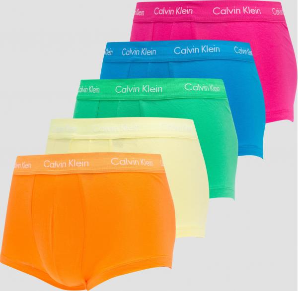 Calvin Klein The Pride Edit 5Pack Low Rise Trunk oranžové / růžové / žluté / modré / zelené