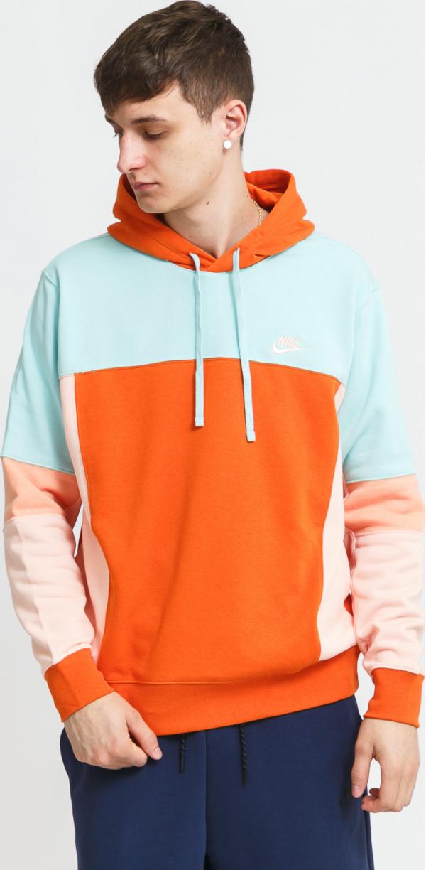 Nike  NSW PO FT Hoodie SN CB oranžová / světle modrá
