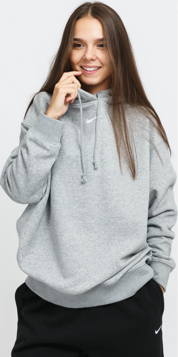 Nike W NSW Essential CCTN Fleece OS melange šedá