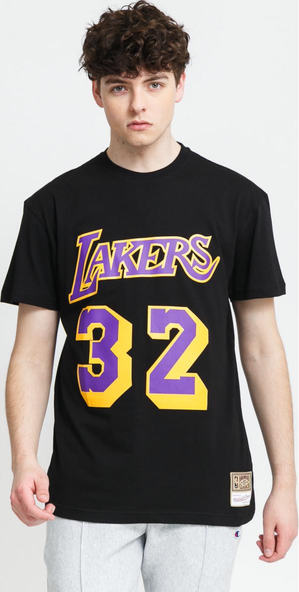 Mitchell & Ness Name & Number Tee - Johnson #32 LA Lakers černé