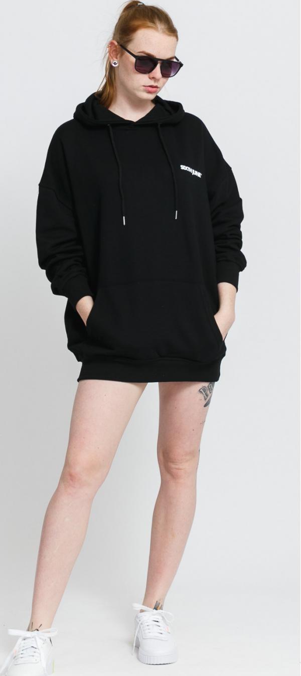 Sixth June Hoodie Dress černé