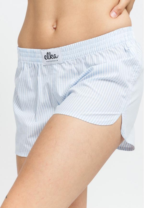 Elka Dámské Trenýrky světle modré / bílé