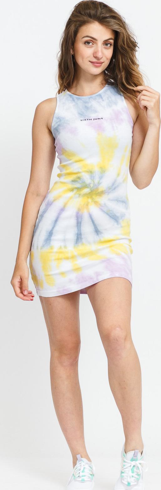 Sixth June W Spiral TieDye Dress bílé / žluté / fialové / navy