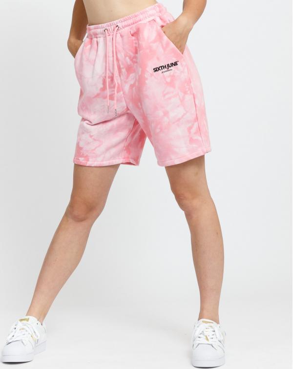Sixth June W Tie Dye Shorts růžové