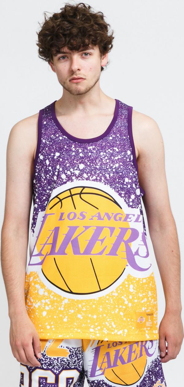 Mitchell & Ness NBA Jumbotron Mesh Tank LA akers žlutý / fialový / bílý