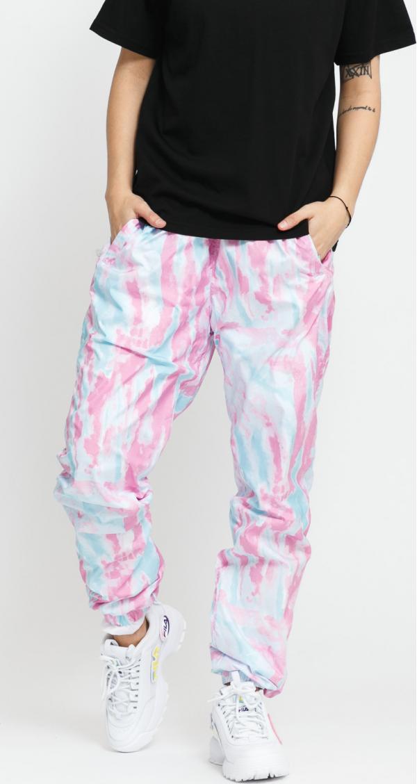 Urban Classics Ladies Tie Dye Track Pants růžové / světle modré