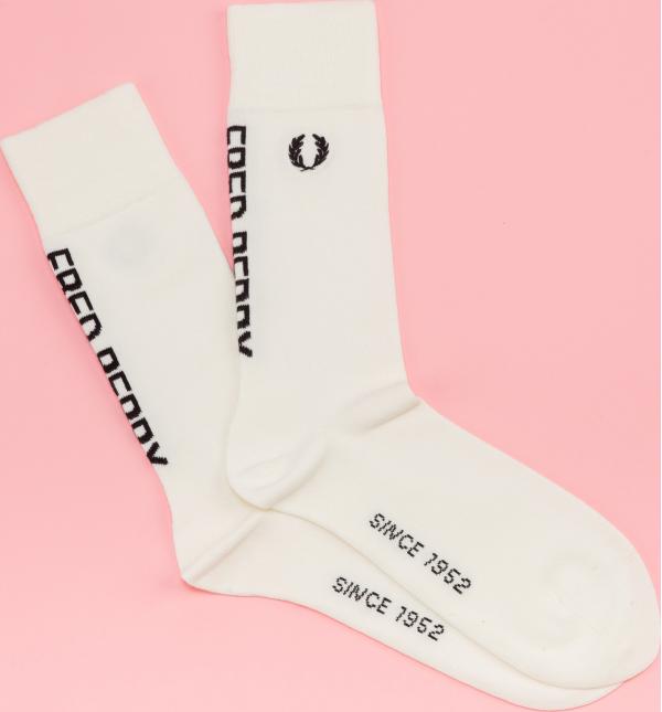 FRED PERRY Branded Socks krémové