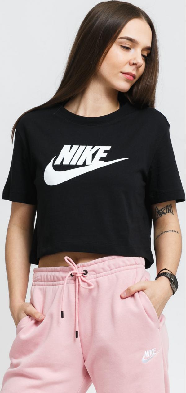 Nike W NW Tee Essential Crop Icon černé