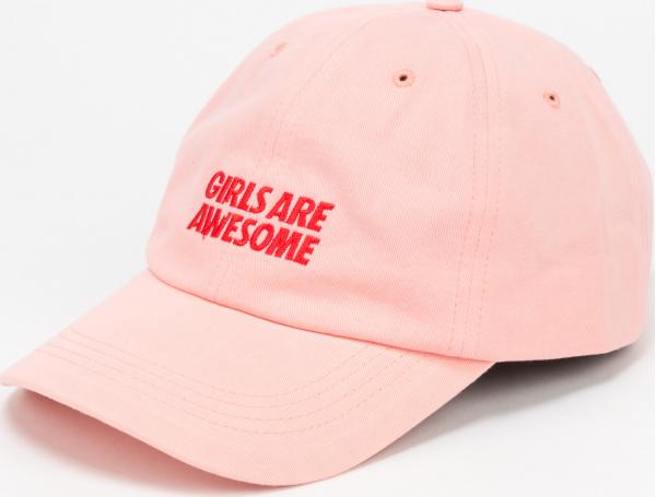 Girls Are Awesome Logo Dad Cap růžová