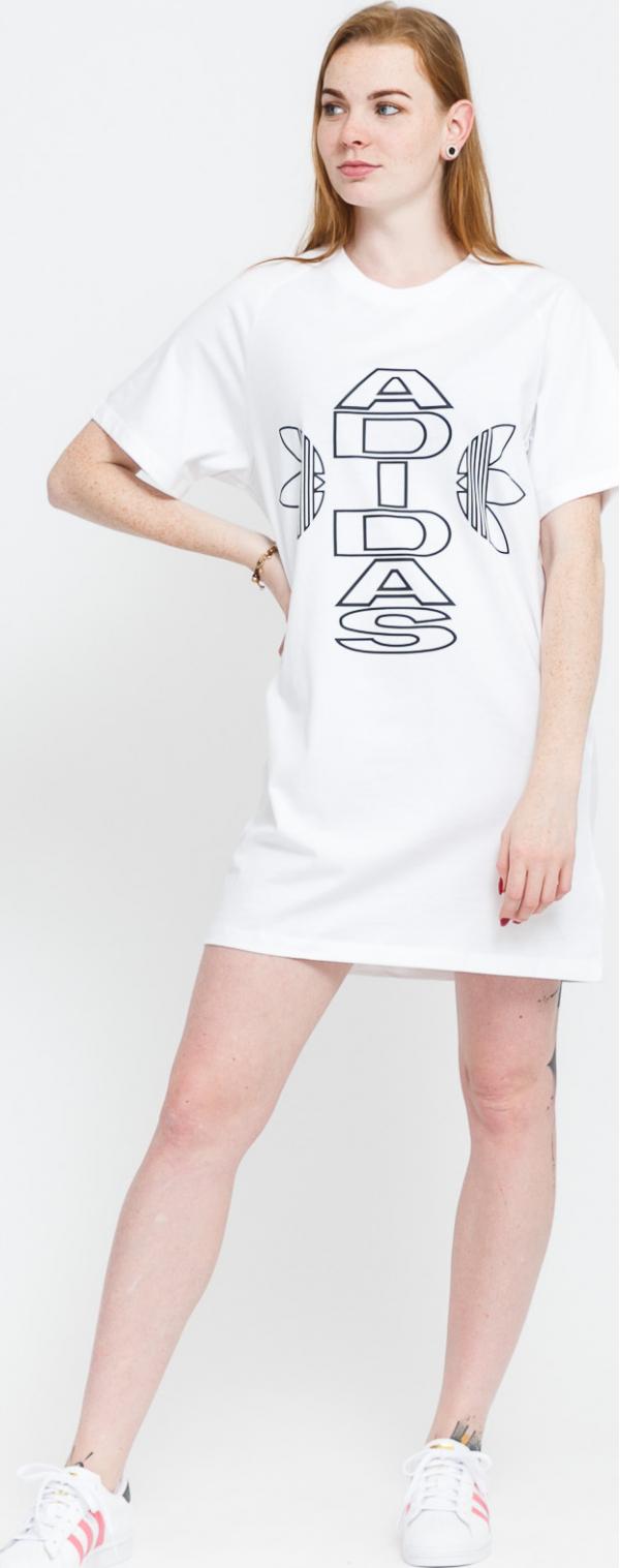 adidas Originals Tee Dress bílé