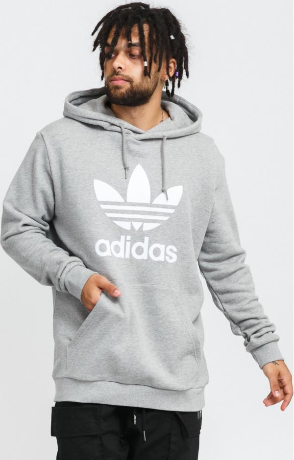 adidas Originals Trefoil Hoody melange šedá