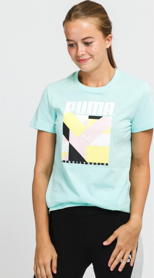 Puma International Graphic Tee mentolové