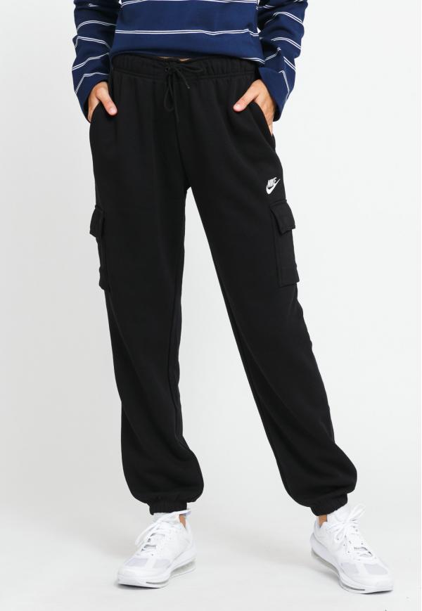 Nike W NW Essential Fleece Cargo Pants černé