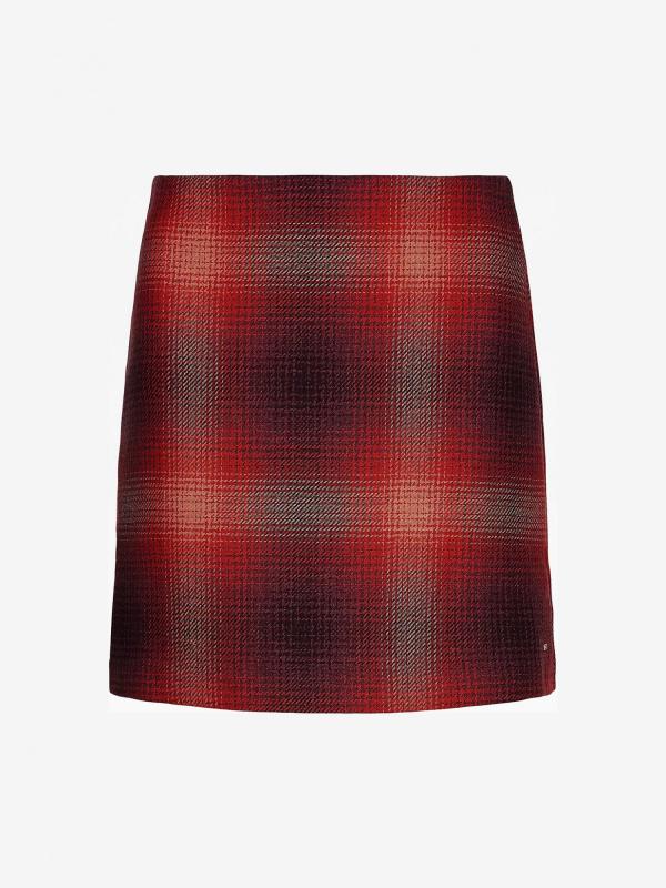 Wool Shadow Check Short Sukně Tommy Hilfiger