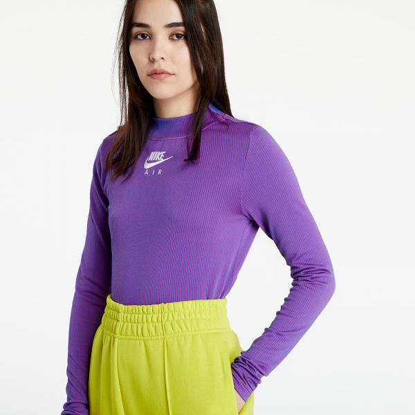 Nike Sportswear Air Mock Longsleeve Rib Fireberry/ Hyper Royal/ White