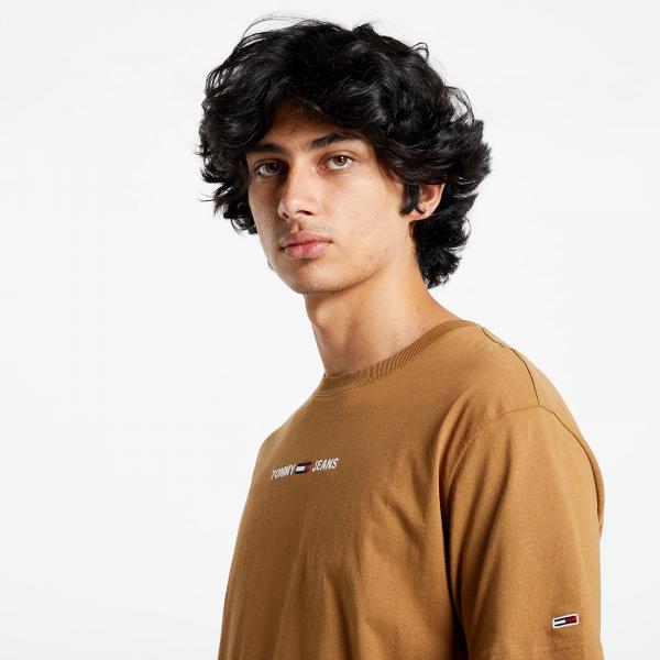 Tommy Jeans Small Text Tee Desert Khaki