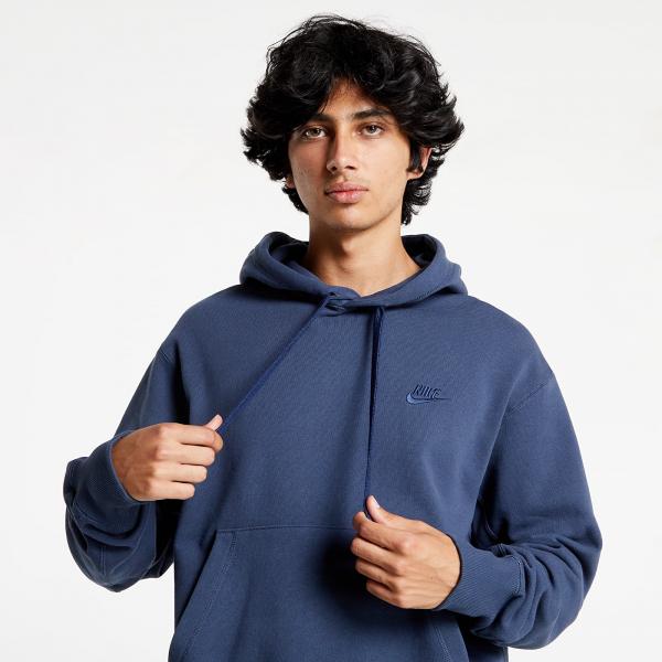 Nike Sportswear Men's Classic Fleece Pullover Hoodie Thunder Blue/ Midnight Navy