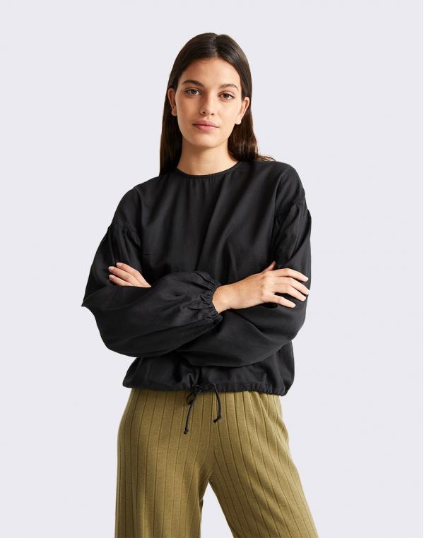 Thinking MU Black Boann Blouse BLACK XS