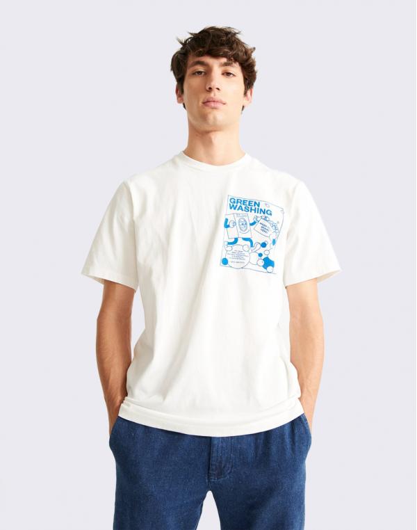 Thinking MU Green Washing T-Shirt SNOW WHITE S