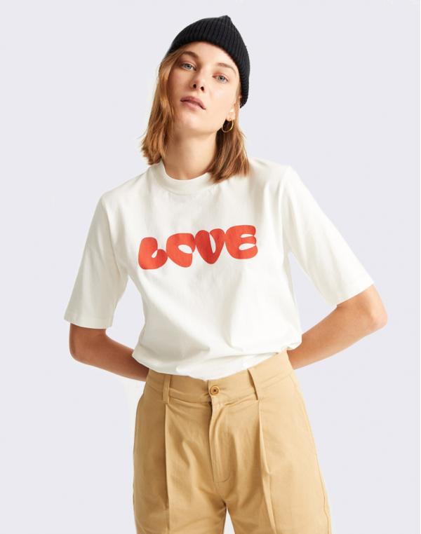 Thinking MU Love T-Shirt SNOW WHITE XS