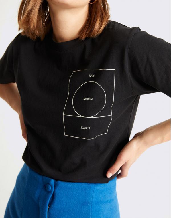 Thinking MU Ryan Carl Moon T-Shirt BLACK XS