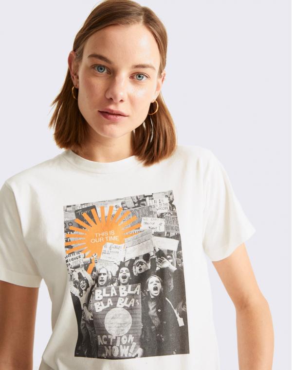 Thinking MU This Is Our Time T-Shirt SNOW WHITE XS